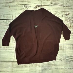 Express Burgundy Knit Cardigan